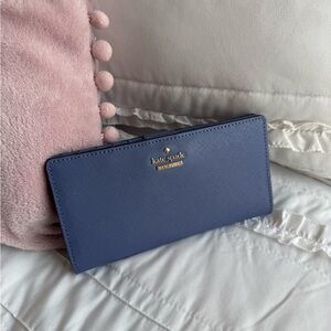 Kate Spade Blue Wallet Sleek Design Timeless Appeal